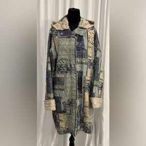 Johnny Was Patchwork Hooded Coat